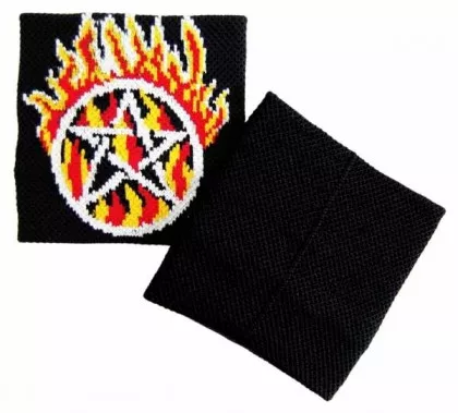 Schweißband Schwarz Pentagramm