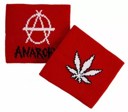 Schweißband Rot Anarchie