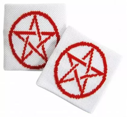 Schweißband Weiß Pentagramm