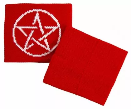 Schweißband Rot Pentagramm