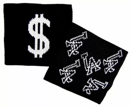 Schweißband Schwarz Dollar