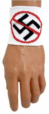Sweatband White Stop Nazi