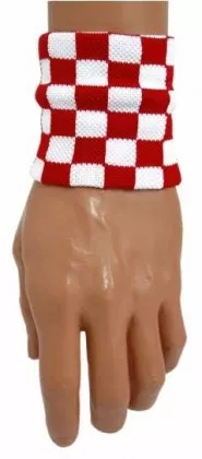 Sweatband Chess Pattern Red