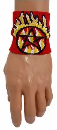 Schweißband Brennender Pentagramm