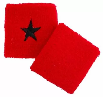 Rotes Schweißband Mit Schwarzem Stern