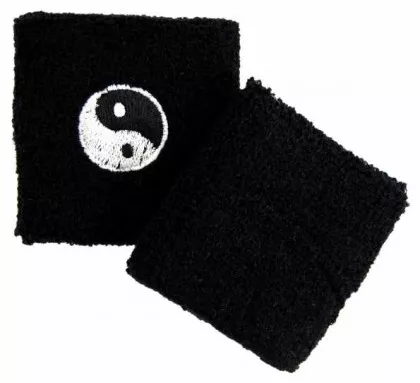 Schweißband Yin Yang Schwarz