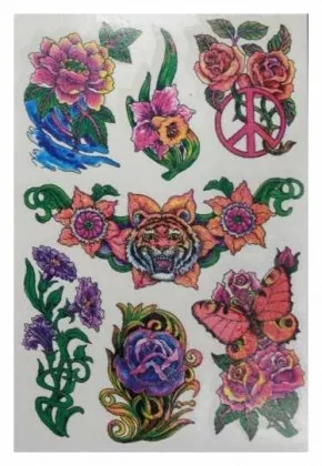 Temporäres Tattoo Blumen