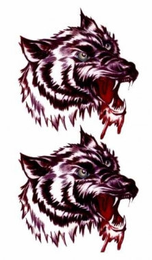Temporäres Tattoo Wolf