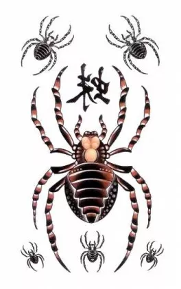 Temporäres Tattoo Spinne