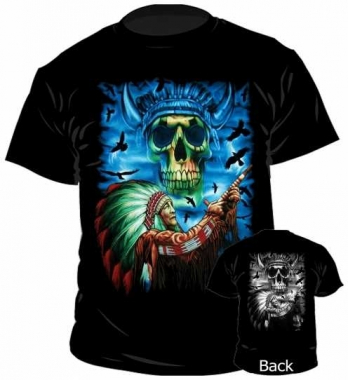 T-Shirt Red Indian & Skull