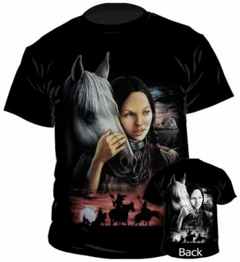 T-Shirt Squaw With Horse