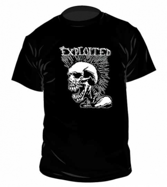 The Exploited Mohican Skull T Shirt