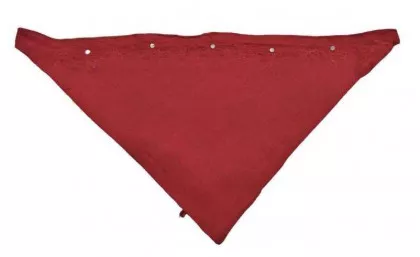 rotes Bandana mit Schlaufen zum Binden