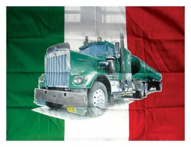 Poster Flag Italien Truck
