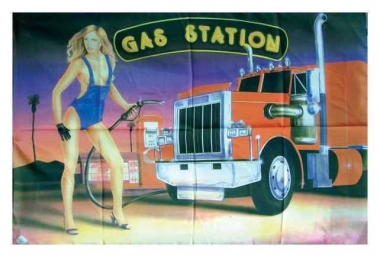 Poster Flag Gas Station