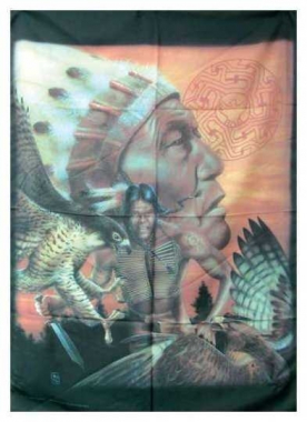 Poster Flag Red Indian