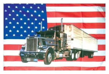 Poster Flag American Truck