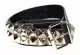 Pyramid studded leather belt 2 row