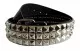 Pyramid studded leather belt 3 row