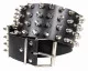 Spike Studded Leather Belt 4 row