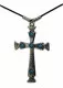 Necklace with Cross and blue Stones