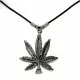 Halskette mit Hanfblattmotiv