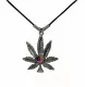 Halskette Cannabisblatt
