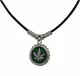 Neck Jewellery Canabis Leaf Pendant with Cotton Cord