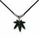 Fashion Jewellery Canabis Pendant with Cotton Cord