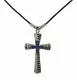 Chain with little blue Cross Pendant