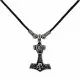 Halskette Thor Hammer mit Totenkopf