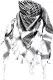Tactical Shemagh Scarf White Black