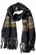 Fringed Scarf with golden pattern