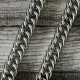 Silvery curb chain 51 cm x 1.5 cm