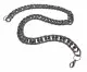 Silvery curb chain 51 cm x 1.5 cm