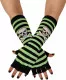 Green Striped Arm Sleeves with Skull