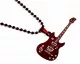 Gothic Necklace Jewelry Red Guitar