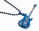 Gothic Necklace Jewelry Cyan Guitar