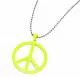 Necklace Neon yellow Peace