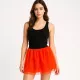 Neon Orange Tulle Skirt