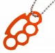 Necklace Neon Orange Brass Knuckles