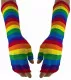 Armwärmer mit Regenbogen Farben