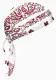 Bandana Kopftuch Weiß Weinrot Paisley