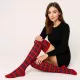 Over Knee Thigh Socks Tartan Pattern