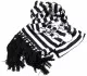 Scarf - hats & gloves in a set - skull bones with black and white stripes