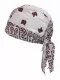 Bandana Kopftuch weiß mit braun Paisley