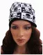 Skulls Beanie Black and White