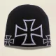Schwarze Beanie mit Eisernem Kreuz