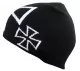 Schwarze Beanie mit Eisernem Kreuz
