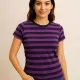 Streifen Top Lila